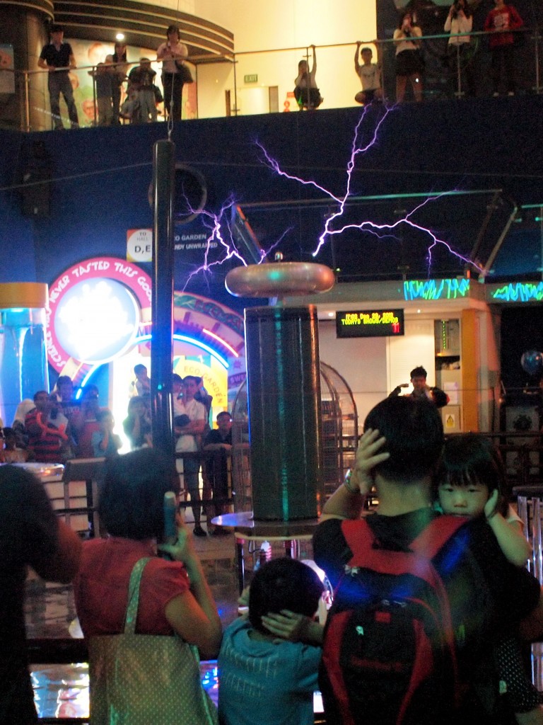 We managed to be there at the right time for the demonstration of the Science Centre's large Tesla coil.