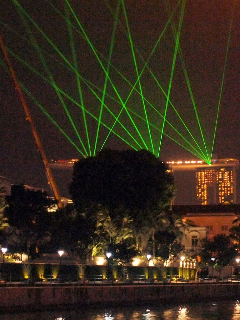 The bad tourist restaurants along the river at least offer a good view of the laser light show at the Sands